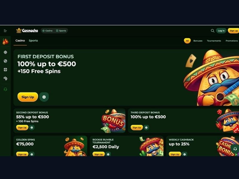 Live Tournament i turnieje Casinacho Casino dla gracza live Nacho Casino